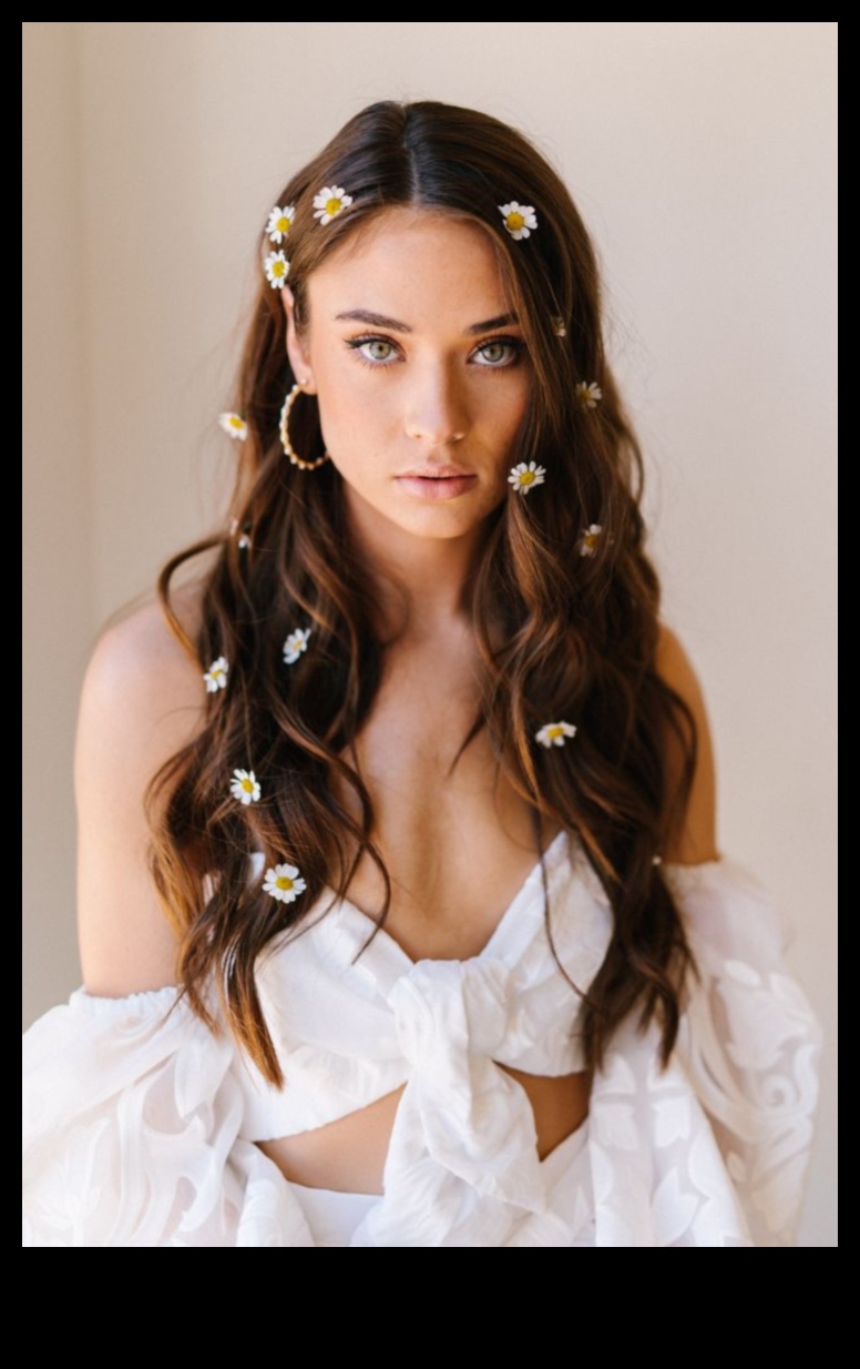 Plūstoši ziedi: botāniskā skaistuma iekļaušana garos matos